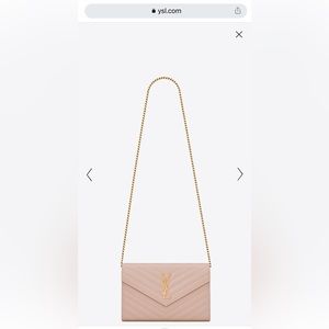 CASSANDRE MATELASSÉ CHAIN WALLET IN GRAIN DE POUDRE EMBOSSED LEATHER